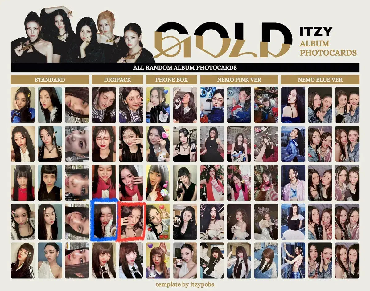 있지 ITZY 골드 GOLD 앨범 포카 팬미팅 트레카 띠부씰 교환 | 브랜드